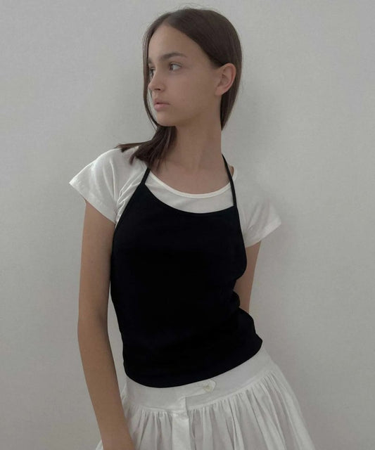【WE ARE】韓國STUDIO SALT短袖T恤+掛脖衫TANIA+JESSIEHALTERTOP
