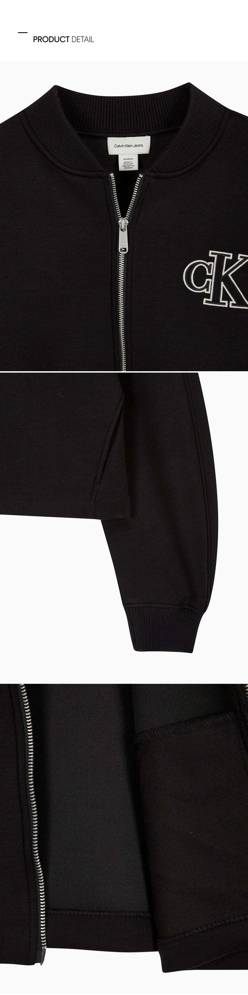 【WE ARE】韓國Calvin Klein短版太空棉雙拉鏈外套47AB508