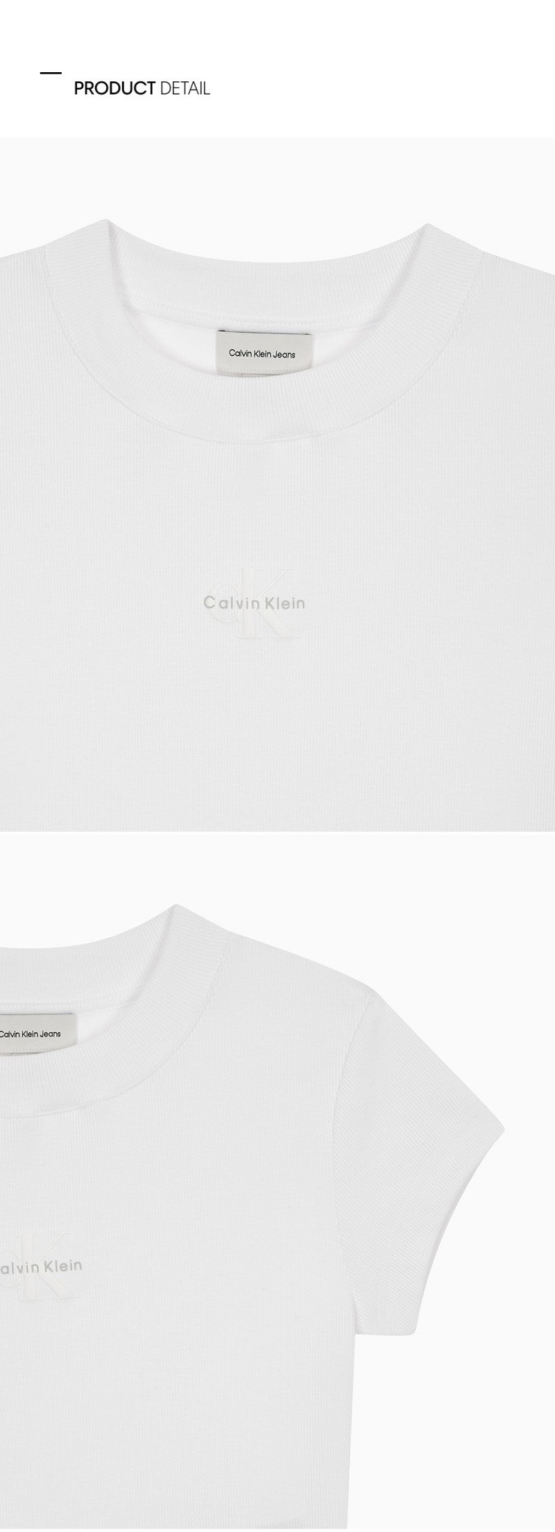 免稅版【WE ARE】韓國Calvin Klein 休閒螺紋短袖上衣 47AB802