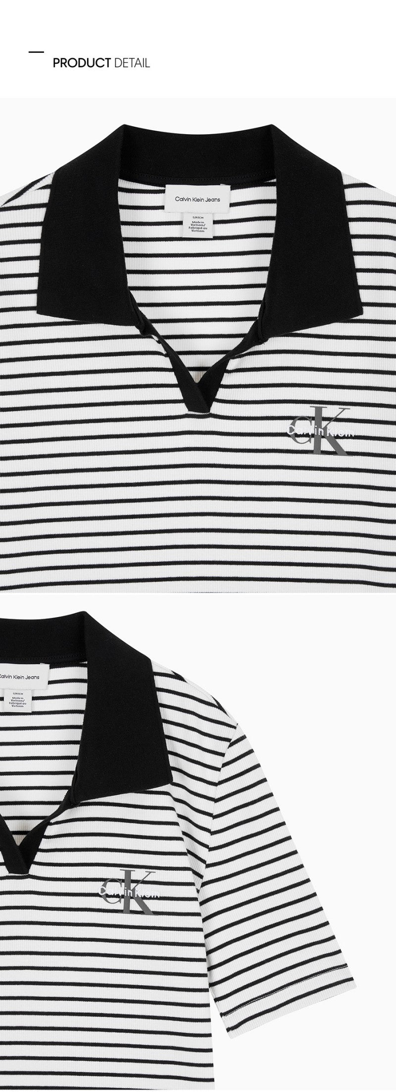 【WE ARE】韓國Calvin Klein條紋短袖T恤47F835G