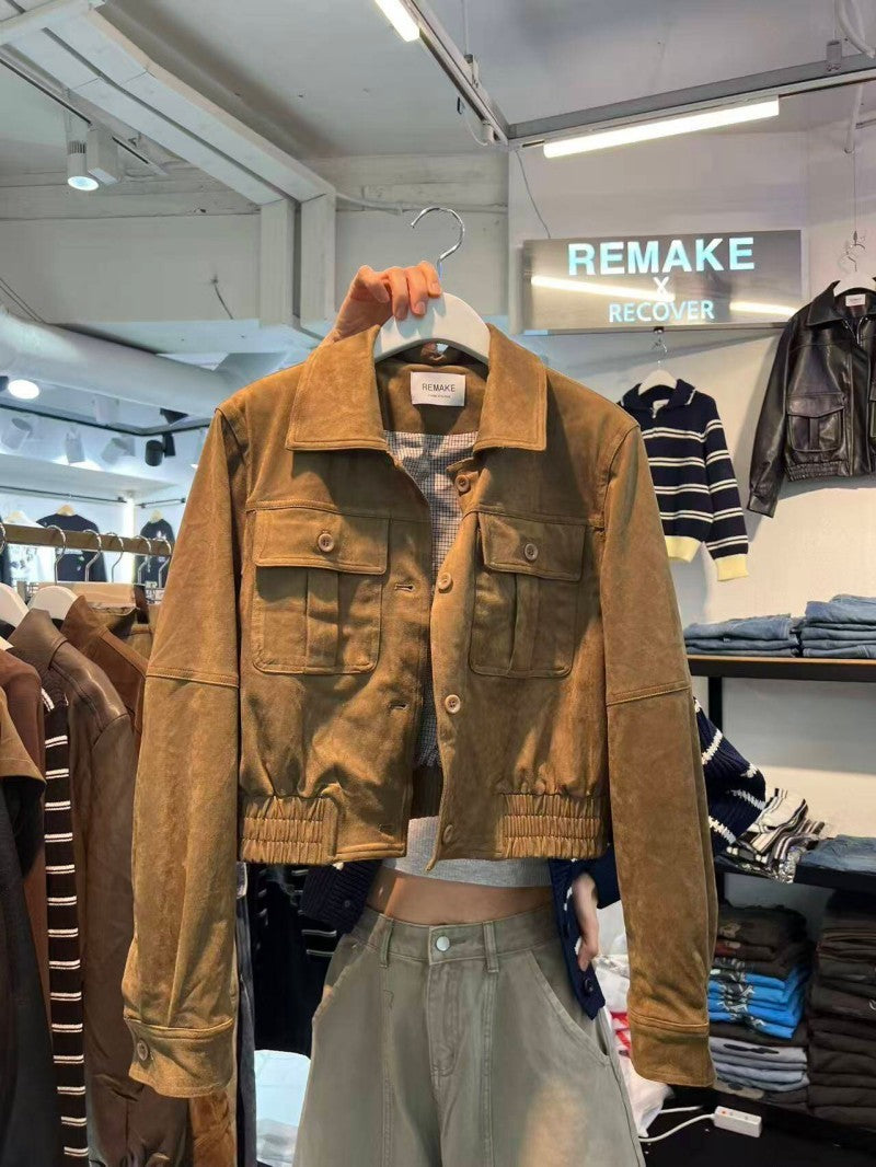 大茜選品【WE ARE】韓國 短版麂皮外套 20251026-13