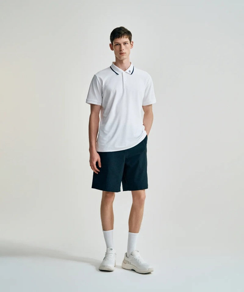 【WE ARE】韓國SERGIO TACCHINI 男款領口小標短袖POLO衫  TMPQ10553