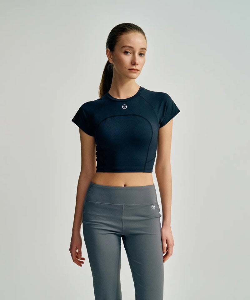 【WE ARE】韓國SERGIO TACCHINI 女款自帶胸墊馬甲線短T TWRS15453