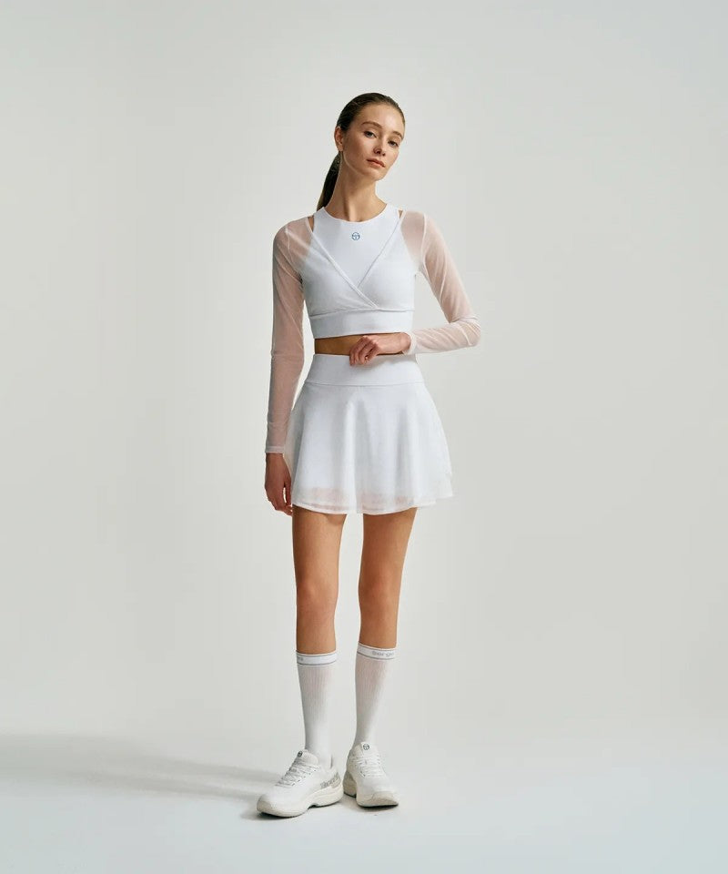 女款【WE ARE】韓國SERGIO TACCHINI時尚長袖網紗上衣TWRL13153