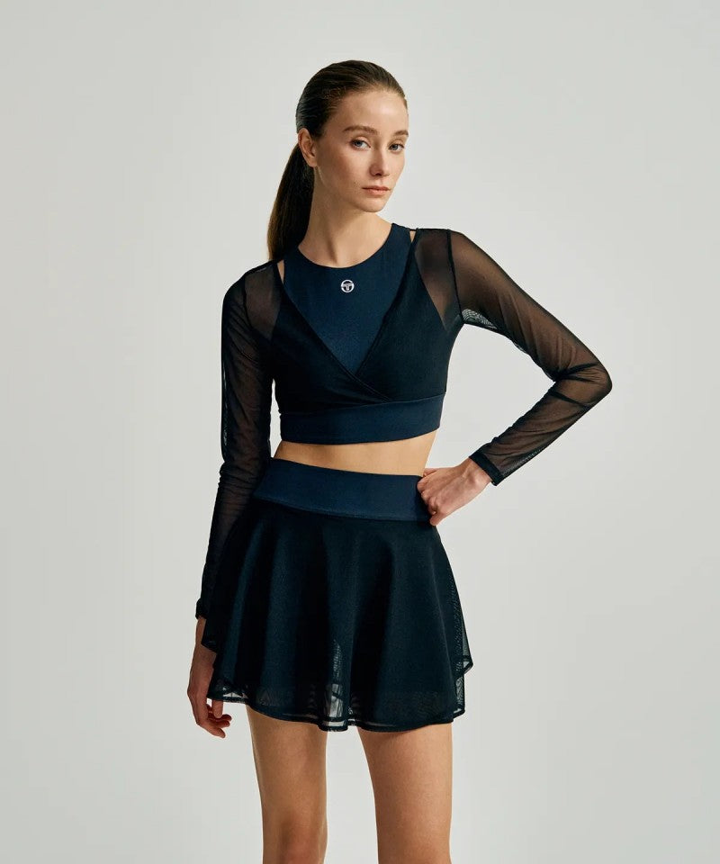 女款【WE ARE】韓國SERGIO TACCHINI時尚長袖網紗上衣TWRL13153