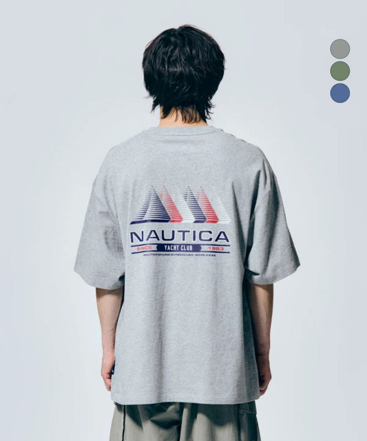 建議男生穿【WE ARE】韓國NAUTICA 落肩短袖T恤NTS4866