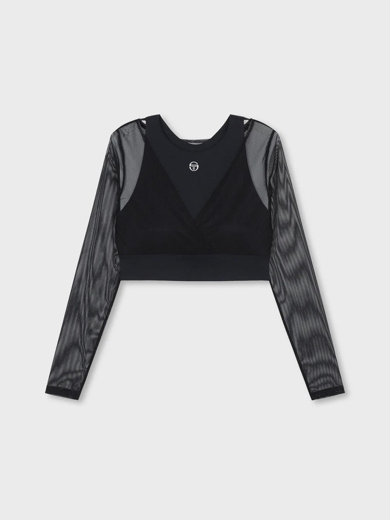 女款【WE ARE】韓國SERGIO TACCHINI時尚長袖網紗上衣TWRL13153