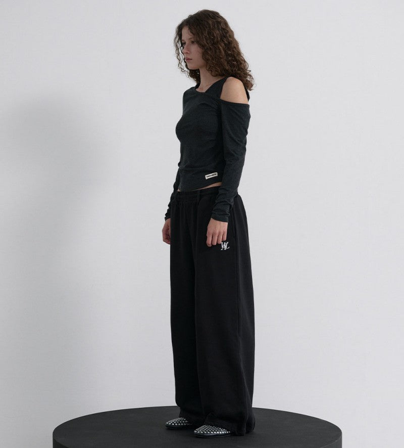 【WE ARE】韓國WAL WOOALONG 斜肩寬肩帶上衣 WL253JLT03W