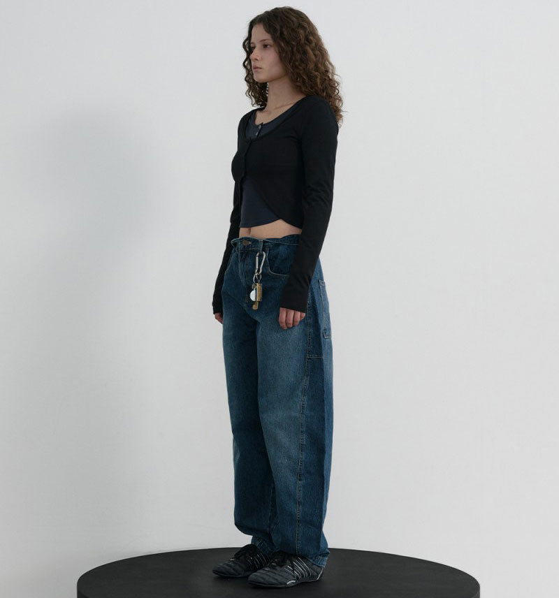 【WE ARE】韓國WAL WOOALONG時尚長袖上衣WL253JCD01W