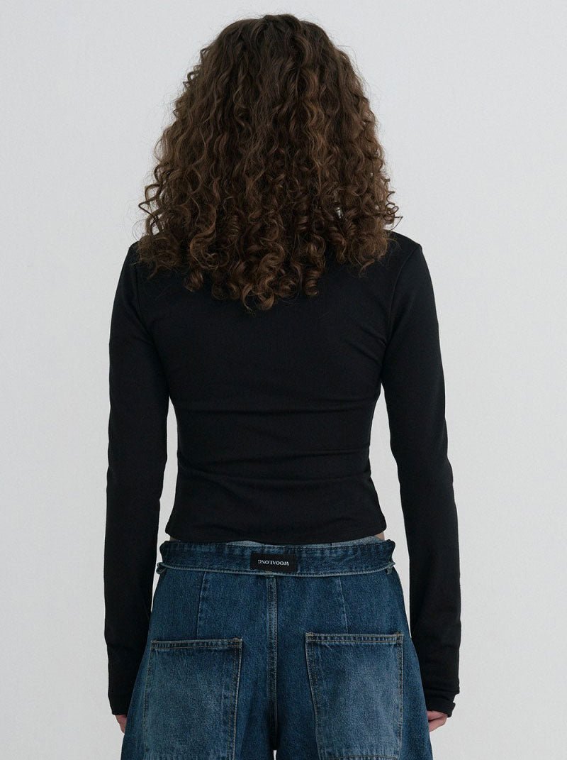 【WE ARE】韓國WAL WOOALONG時尚長袖上衣WL253JCD01W