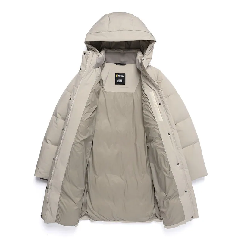 NG折扣款【WE ARE】韓國國家地理中長款連帽羽絨服外套N254WDW090