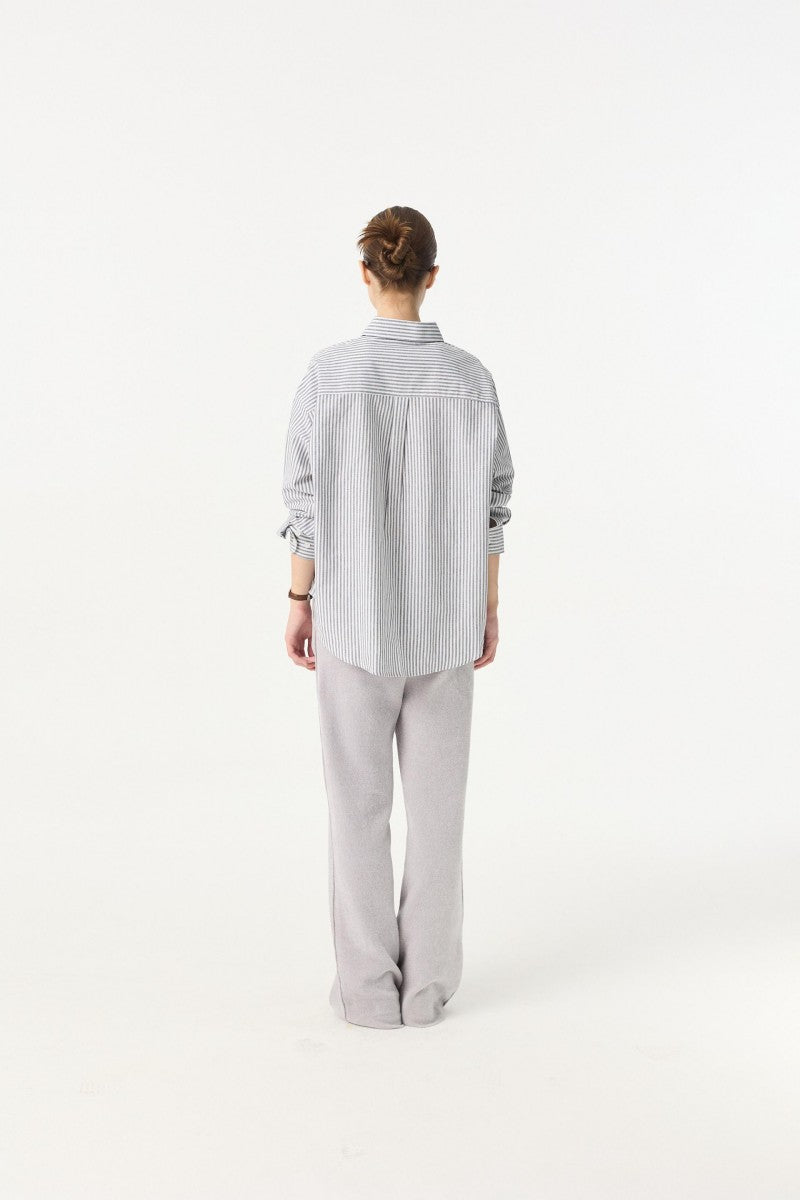 黑五限時折扣【WE ARE】韓國DONTBELATE條紋長袖襯衫20251101-12