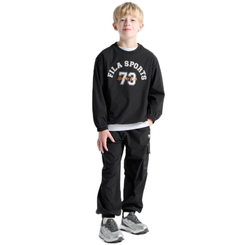 【WE ARE】韓國FILA KIDSsorona長袖+工裝褲+短袖三件組套裝 FK253FS07X002