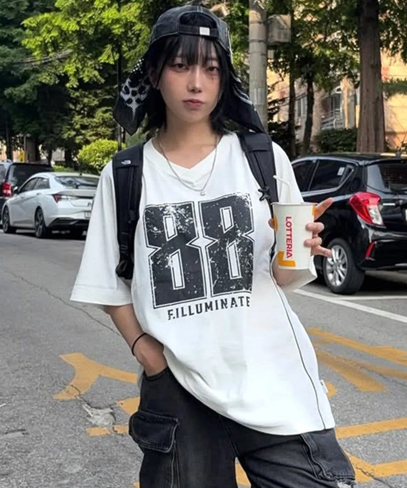 【WE ARE】韓國FILLUMINATE休閒短袖T恤FBEUUTS189