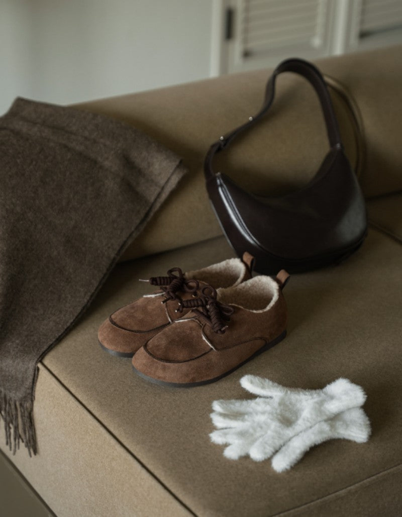 【WE ARE】韓國CHAAKAN 羊羔毛樂福鞋WTSDR4F868