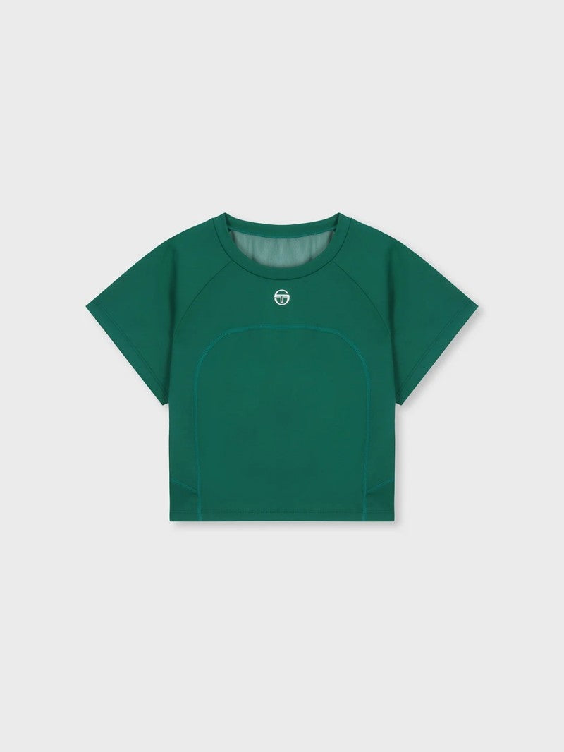 【WE ARE】韓國SERGIO TACCHINI 女款自帶胸墊馬甲線短T TWRS15453