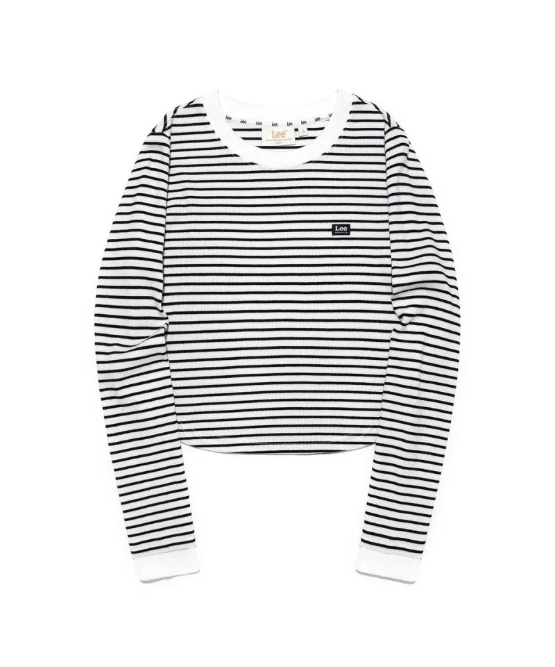 【WE ARE】韓國 LEE 條紋短版針織上衣  LE2503LT62