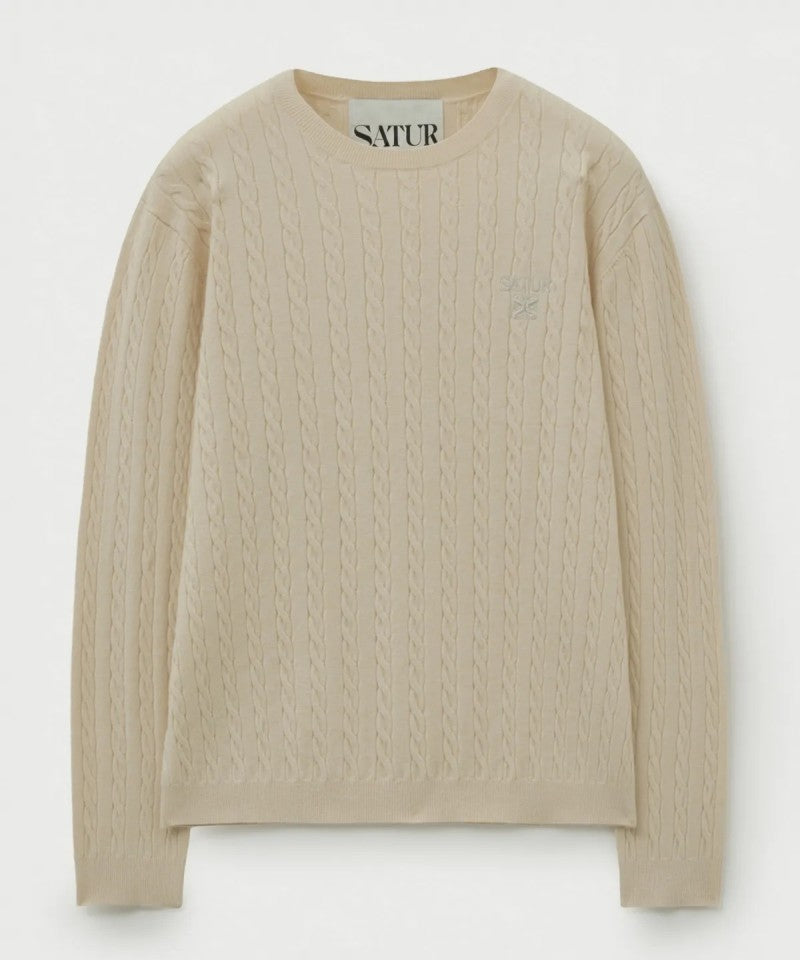 【WE ARE】韓國Satur休閒針織圓領毛衣SA253UKT35