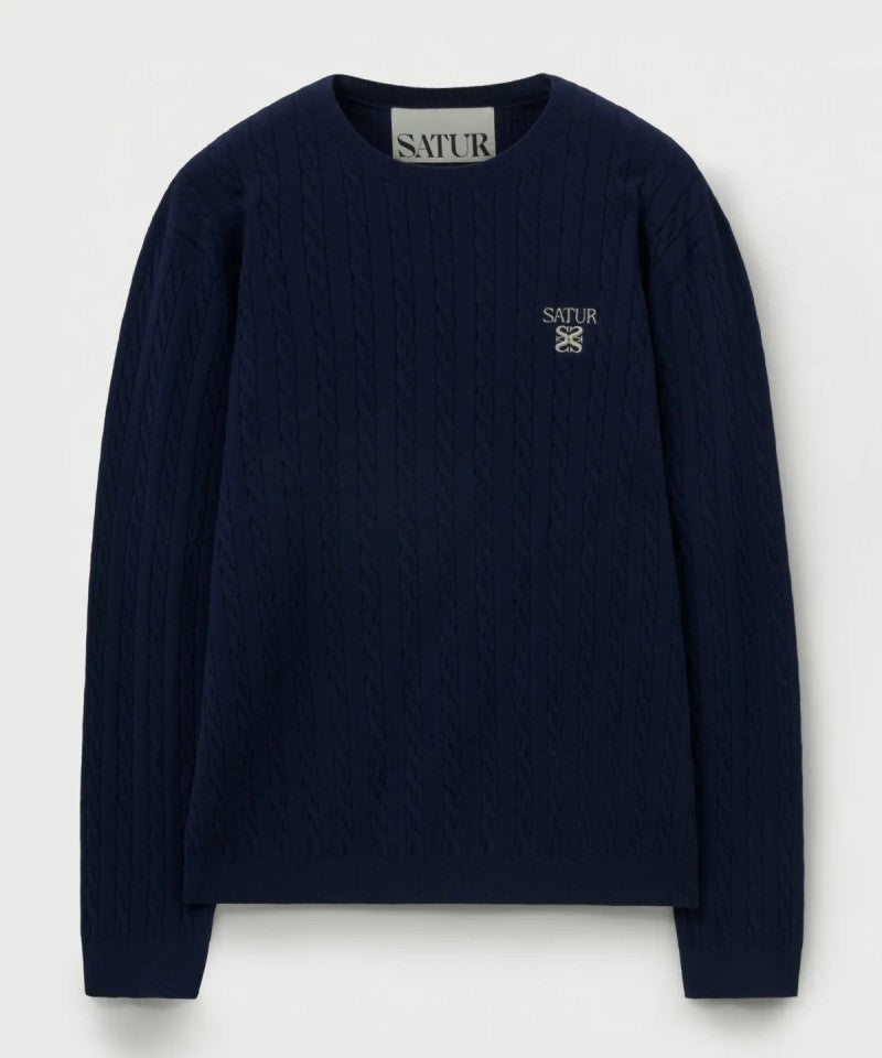 【WE ARE】韓國Satur休閒針織圓領毛衣SA253UKT35