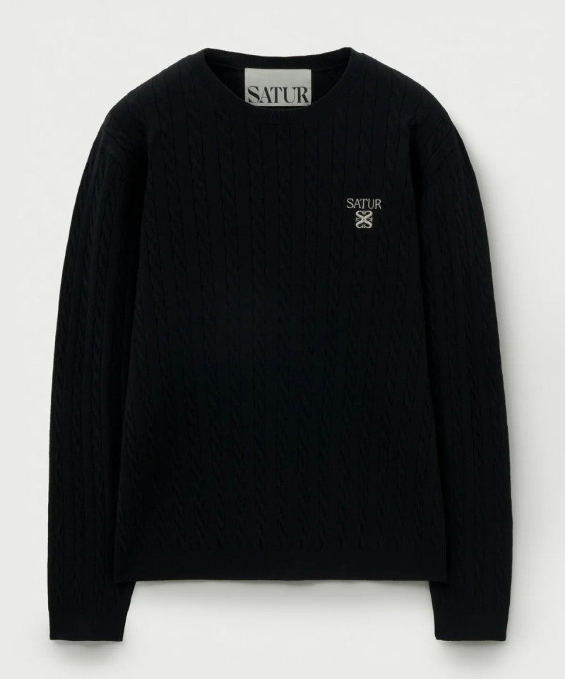 【WE ARE】韓國Satur休閒針織圓領毛衣SA253UKT35