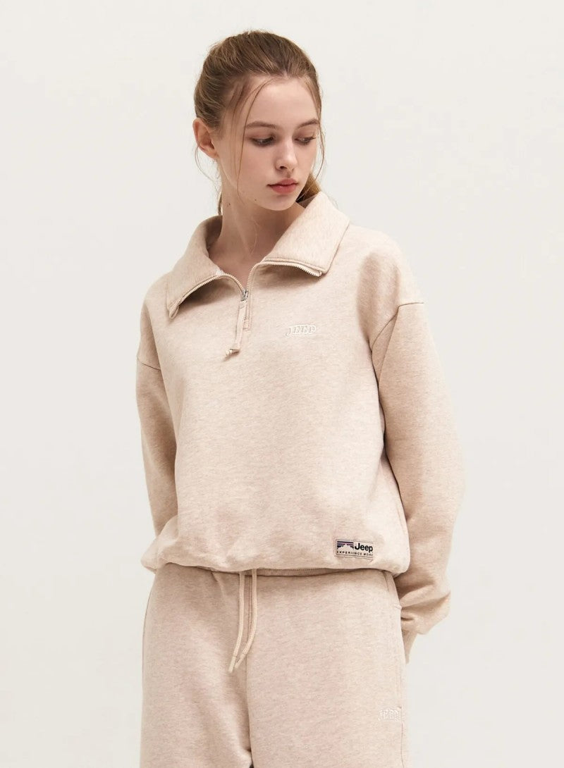 【WE ARE】韓國JEEP休閒半拉鏈領大學T衛衣JQ5TSF801