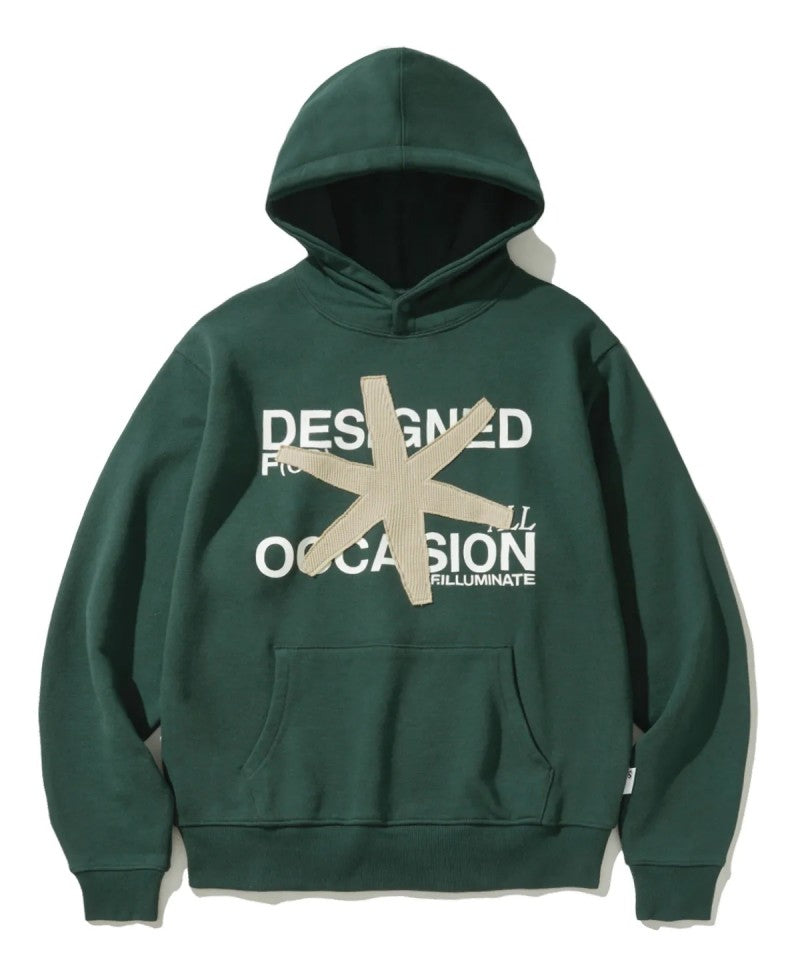 男女同款【WE ARE】韓國FILLUMINATE連帽字母大學T衛衣FBEFUTH001