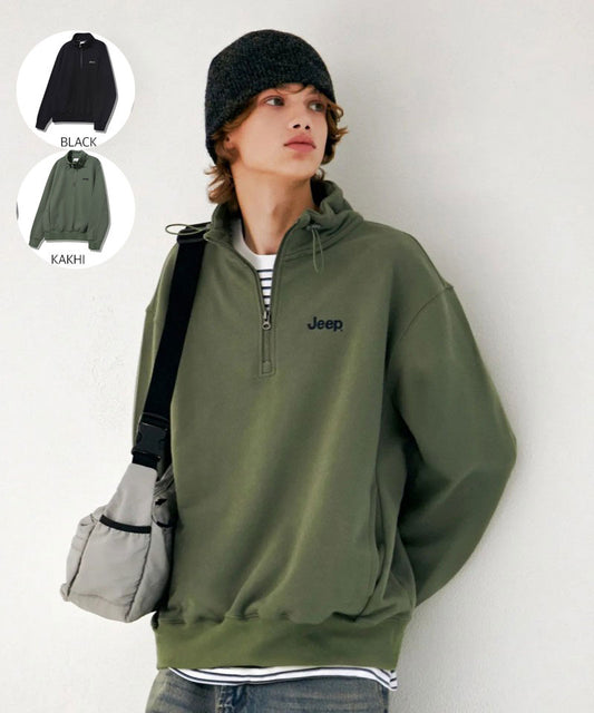 【WE ARE】韓國JEEP休閒半拉鏈領大學T衛衣JQ5TSU835