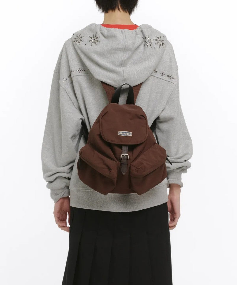 【WE ARE】韓國ALAVAGUE休閒雙肩背包폴라럭색 S