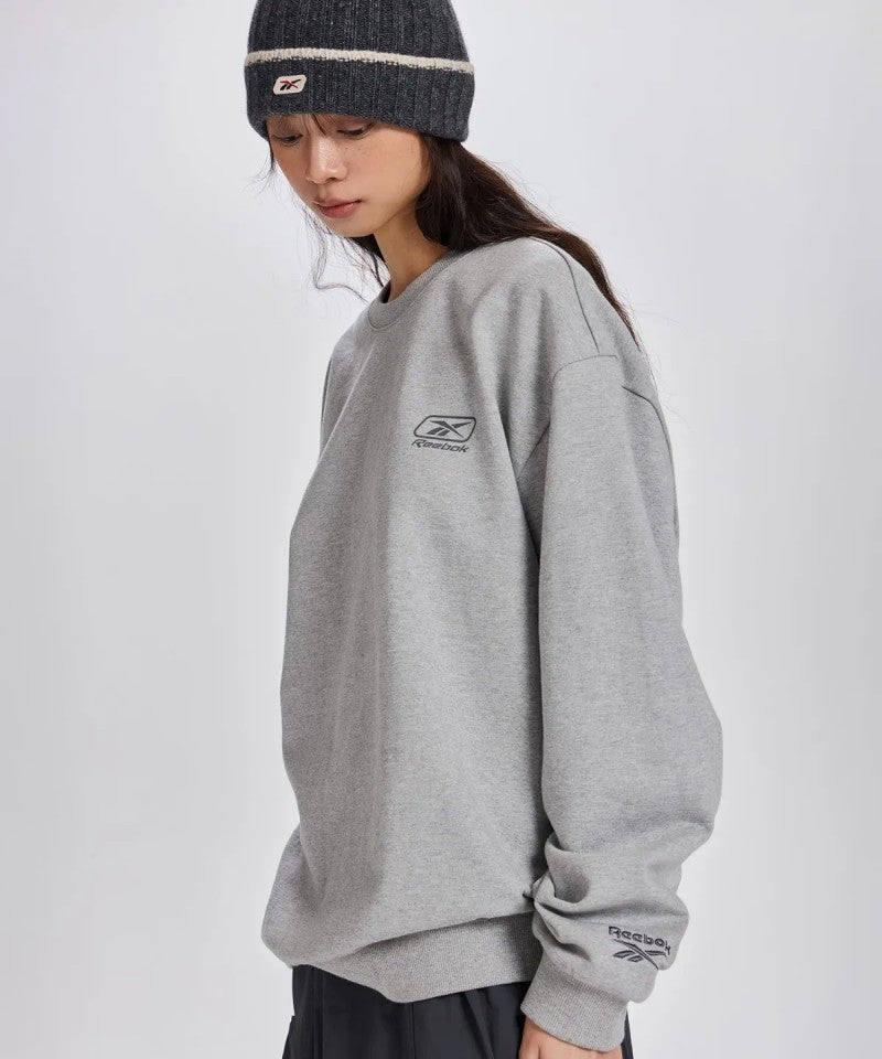 男款【WE ARE】韓國reebok 刺繡圓領大學T RETS5FM25