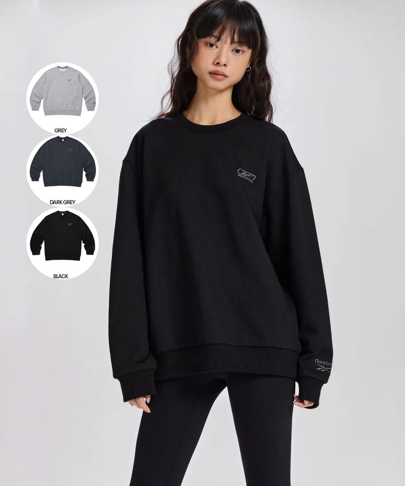 男款【WE ARE】韓國reebok 刺繡圓領大學T RETS5FM25