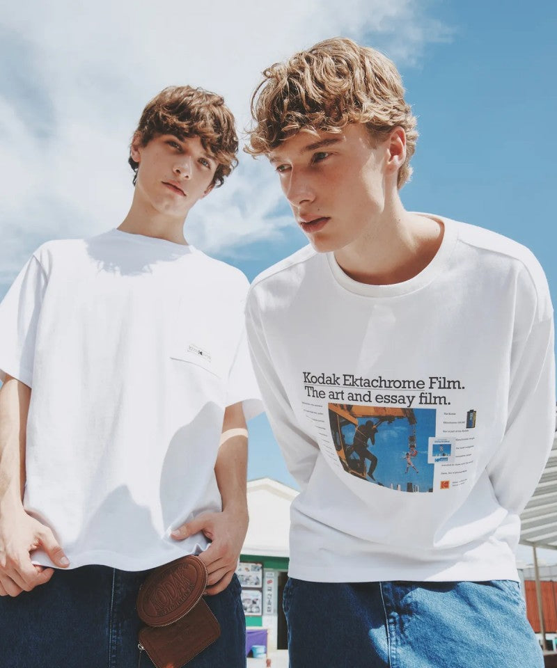 百貨款【WE ARE】韓國KODAK柯達膠印長袖微縮口棉T上衣K5323LRL84