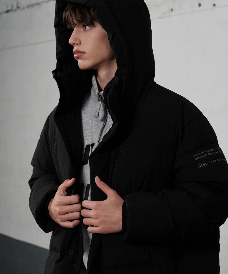 【WE ARE】韓國JEEP休閒連帽長款羽絨服JP4JPU415