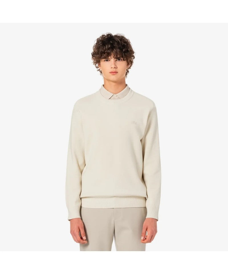 男款【WE ARE】韓國LACOSTE鱷魚圓領大學T衛衣AH596E55N