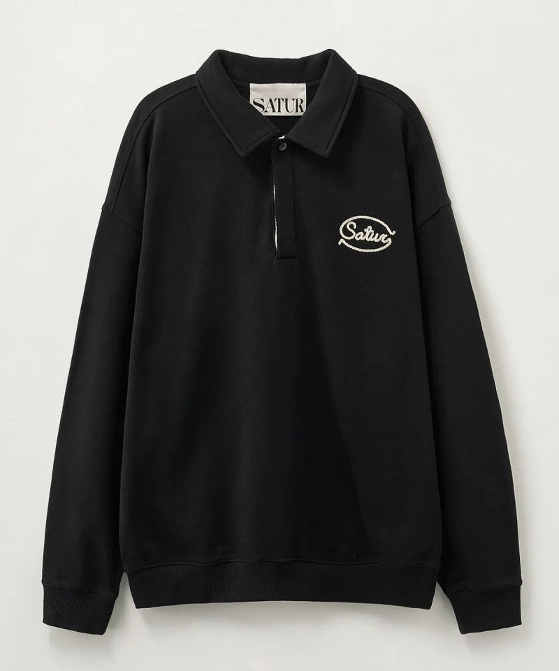 【WE ARE】韓國Satur休閒翻領大學T衛衣SA253UTM07