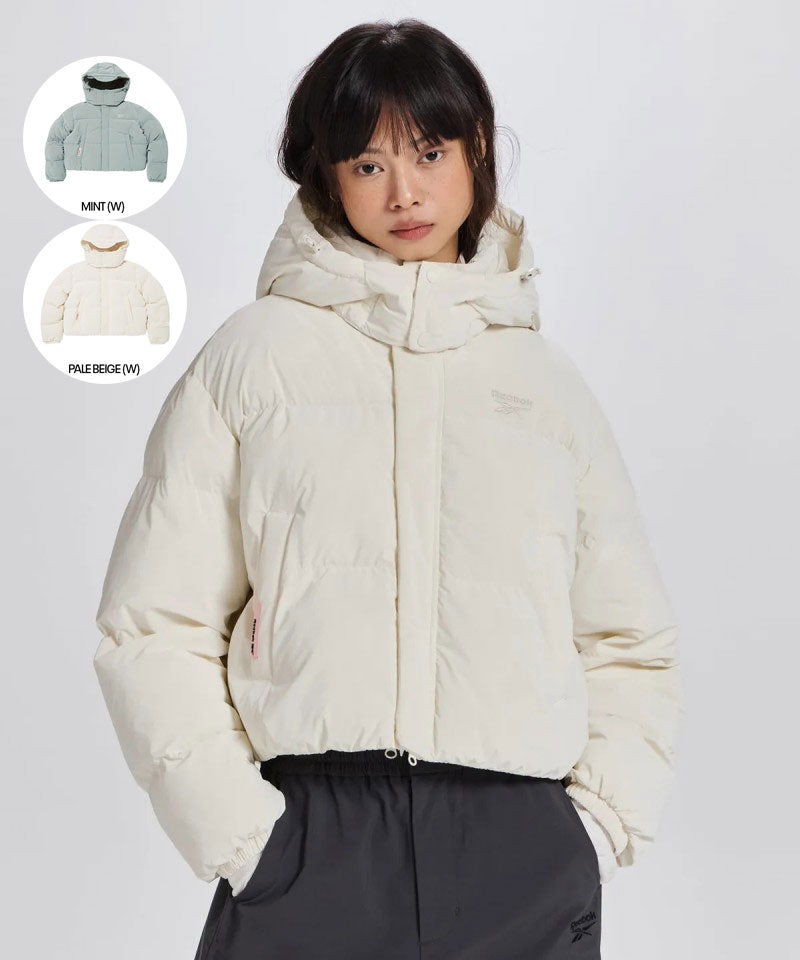 女款【WE ARE】韓國reebok 短版科技棉保暖連帽（可拆）外套 REJU5FP55