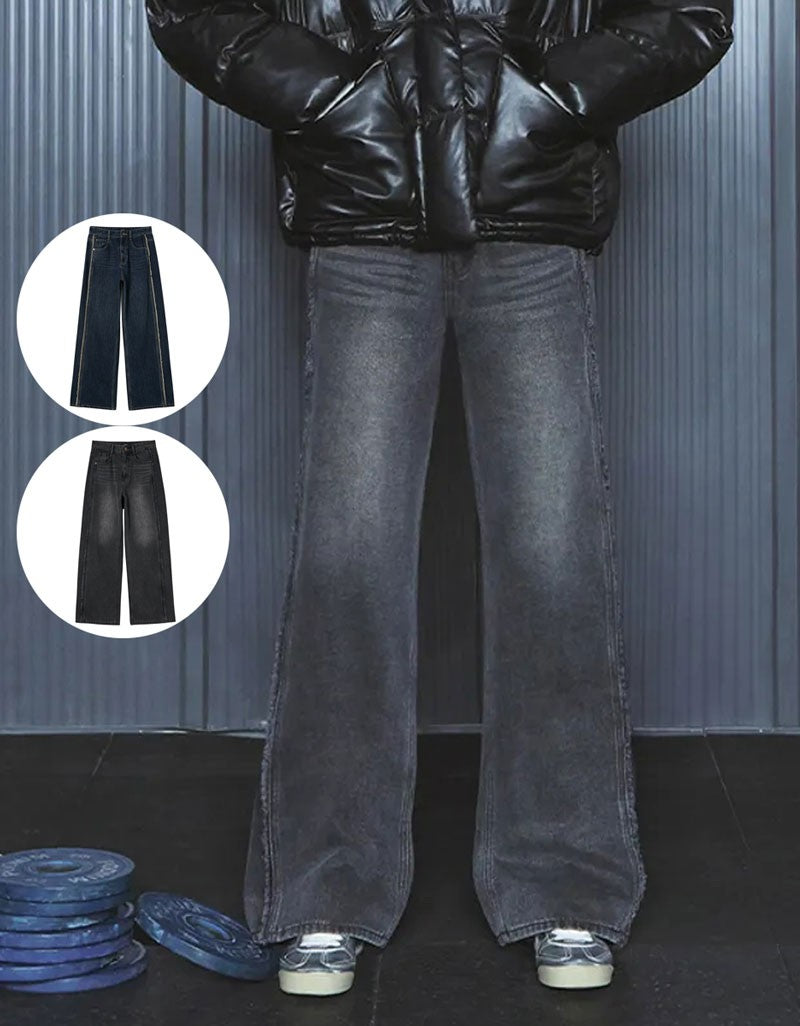 【WE ARE】韓國LAP 毛邊刷色牛仔褲 AR4DPA60