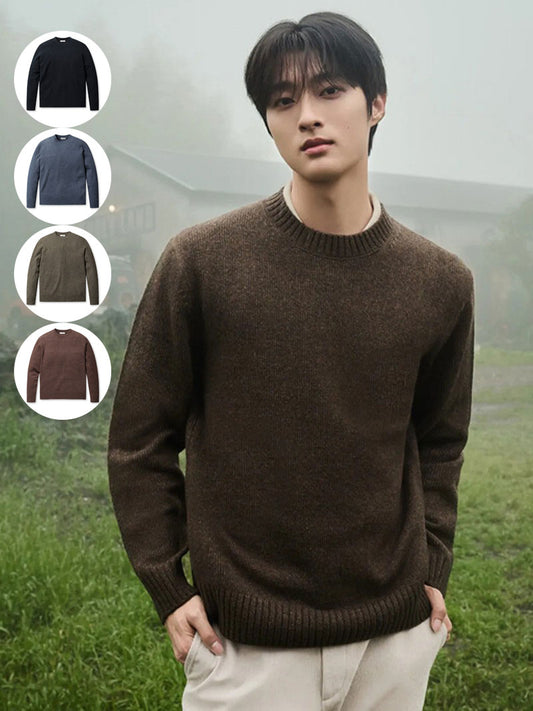 男款【WE ARE】韓國POLHAM羊駝混紡圓領毛衣PHF4ER1030