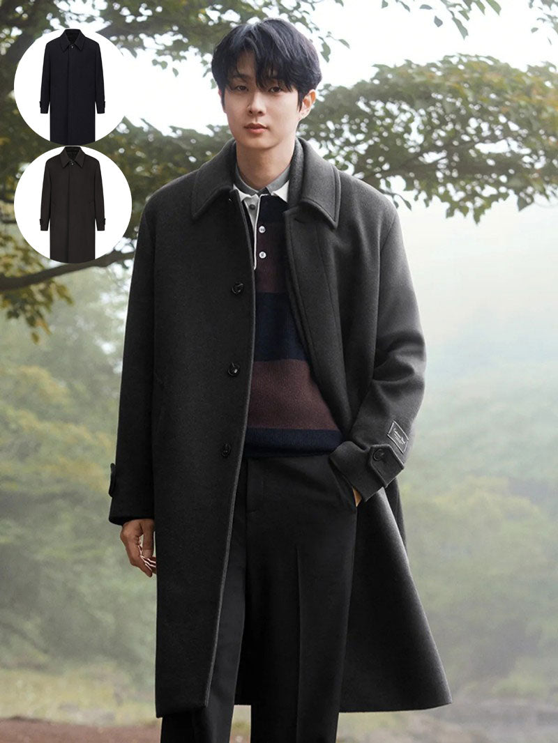 崔宇植同款【WE ARE】韓國M計畫男款羊毛混紡過膝大衣EPF4CC1404