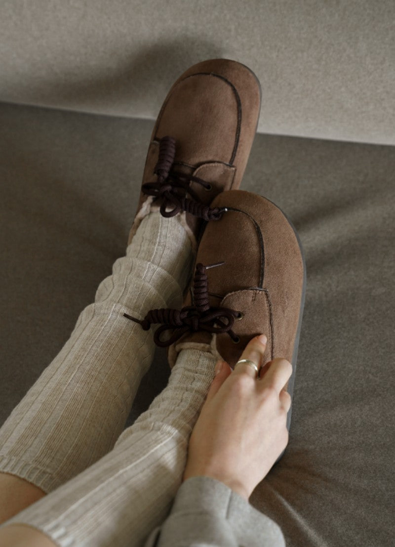 【WE ARE】韓國CHAAKAN 羊羔毛樂福鞋WTSDR4F868