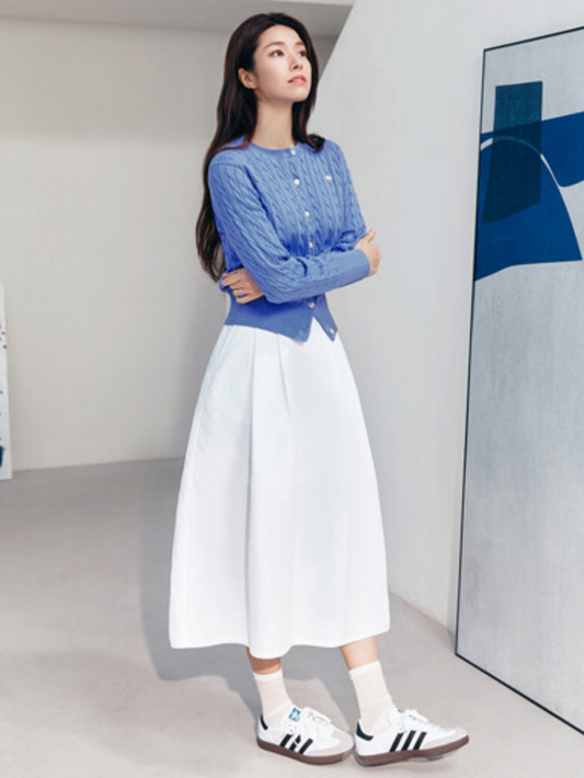 【WE ARE】Korean M Plan Skirt (Side Zipper Elastic Waist) EPF2RR2850