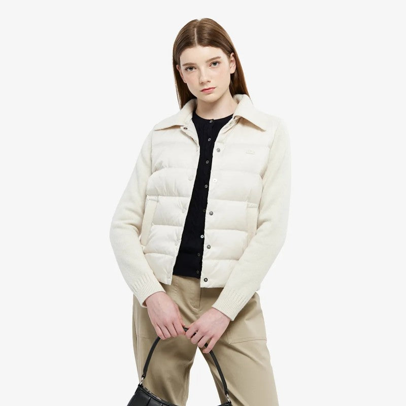 女款【WE ARE】韓國LACOSTE鱷魚鵝絨羊毛外套BF354E55N