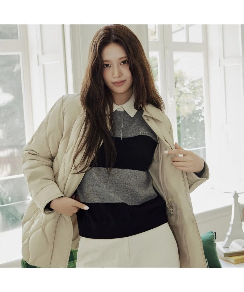 女款【WE ARE】韓國LACOSTE鱷魚鵝絨外套BF535E55N