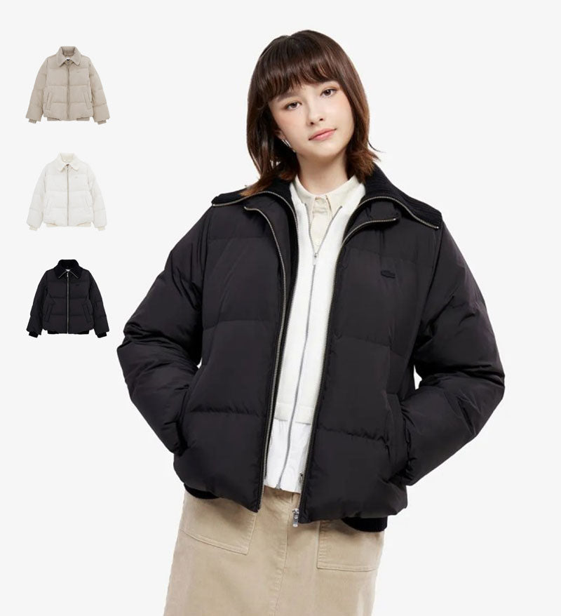 女款【WE ARE】韓國LACOSTE鱷魚鵝絨羽絨服外套BF653E55N