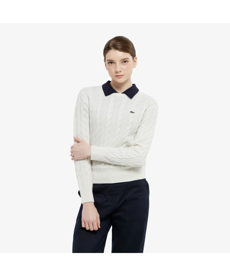 女款【WE ARE】韓國LACOSTE鱷魚羊毛衣AF083E55N