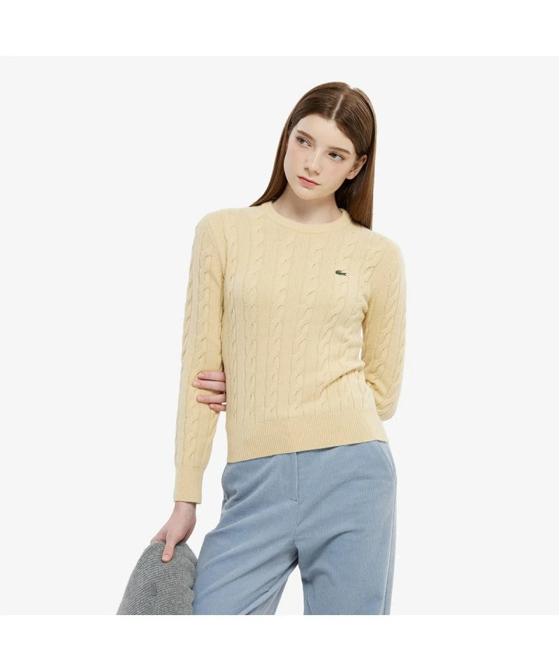 女款【WE ARE】韓國LACOSTE鱷魚羊毛衣AF083E55N