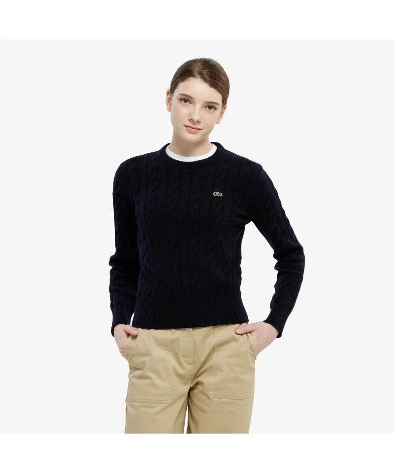 女款【WE ARE】韓國LACOSTE鱷魚羊毛衣AF083E55N
