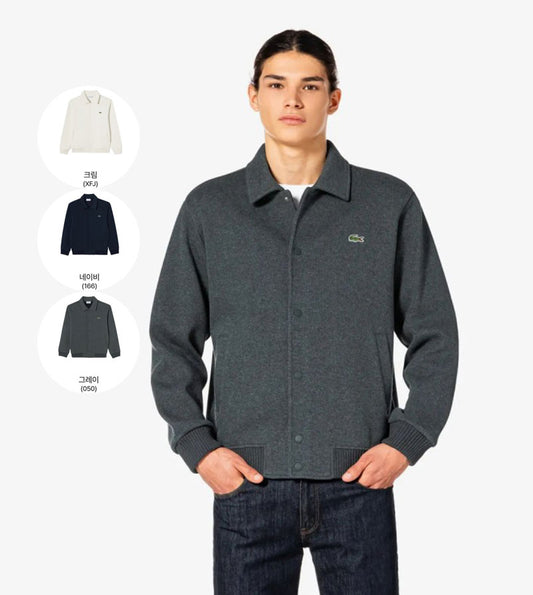 男款【WE ARE】韓國LACOSTE鱷魚翻領棉外套SH080E55N