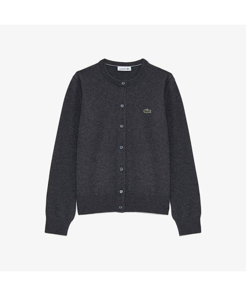 女款【WE ARE】韓國LACOSTE鱷魚針織羊毛開衫AF122E55N