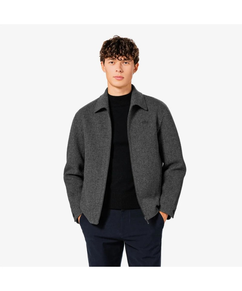 男款【WE ARE】韓國LACOSTE鱷魚拉鏈羊毛外套BH802E55N