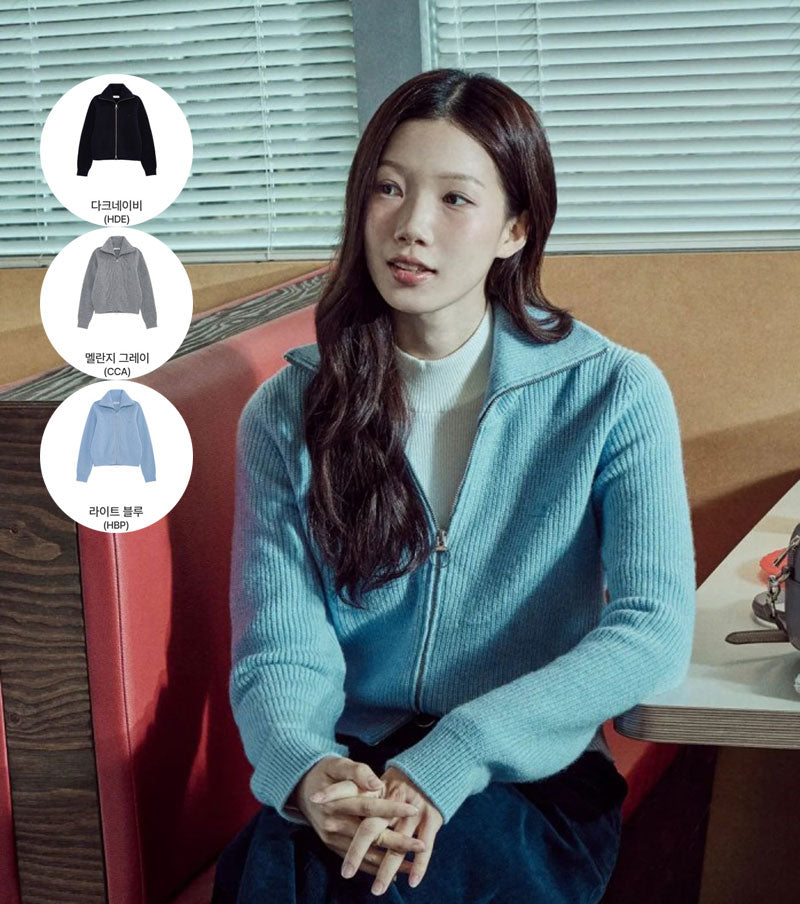 女款【WE ARE】韓國LACOSTE鱷魚拉鏈針織外套AF311E55N